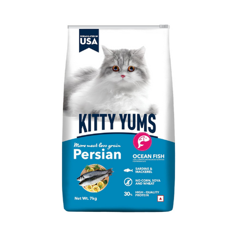 Kitty Yums Persian Adult Dry Cat Food, Ocean Fish, 7kg Pack