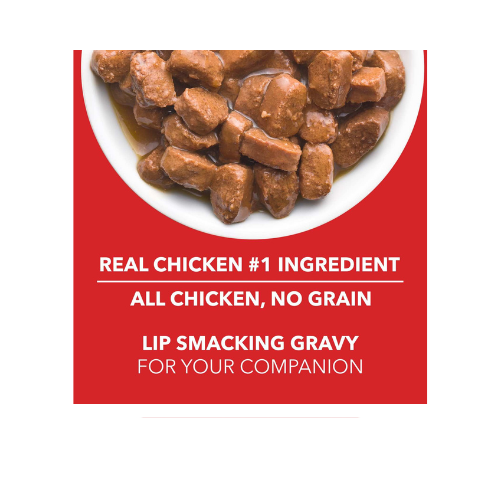 Drools Adult Wet Dog Food, Real Chicken and Chicken Liver Chunks in Gravy,10 Pouches + 2 Pouches Free (12 x 60g)
