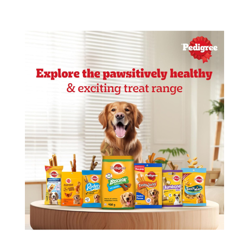 Pedigree Biscrok Biscuits (Above 4 Months) Dog Treats, Chicken Flavour, 500 g, Source of Calcium, Goodness of 15% Protein
