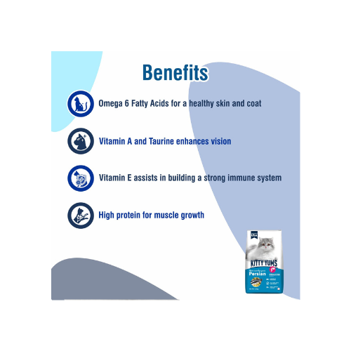 Kitty Yums Persian Adult Dry Cat Food, Ocean Fish, 1.2kg Pack