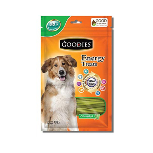 Goodies Energy Treats DogsnCats Chlorophyll x1+Mix Sticks x1+Bone Shaped x1 + Chicken Liver x1 + Calcium x1 + Lamb x1 500g Healthy Snack & Training Treat, Best Treats for Dog (Pack of 6)