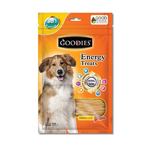 Goodies Energy Treats DogsnCats Chlorophyll x1+Mix Sticks x1+Bone Shaped x1 + Chicken Liver x1 + Calcium x1 + Lamb x1 500g Healthy Snack & Training Treat, Best Treats for Dog (Pack of 6)