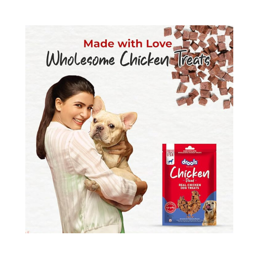 Drools Chicken Diced Dog Treats,70 Gm Pack | Rich in Protein, No Artificial Preservatives | Best for Training & Bonding | for Puppy & Adult | Formulated in USA | Premium Treats |