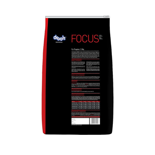 Drools Focus Puppy Super Premium Dry Dog Food, Chicken Flavour, 1.2 KG