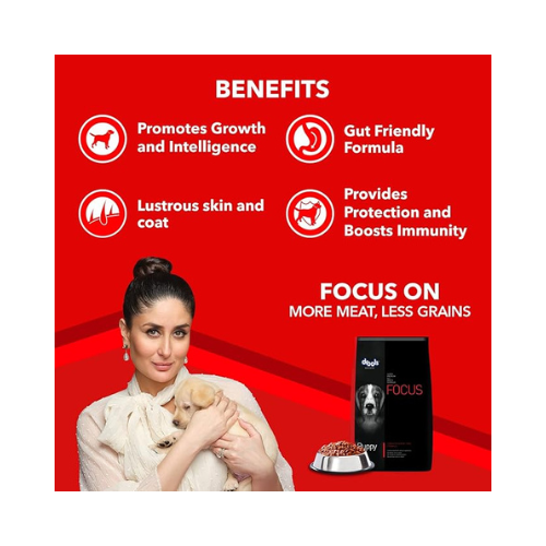 Drools Focus Puppy Super Premium Dry Dog Food, Chicken Flavour, 1.2 KG