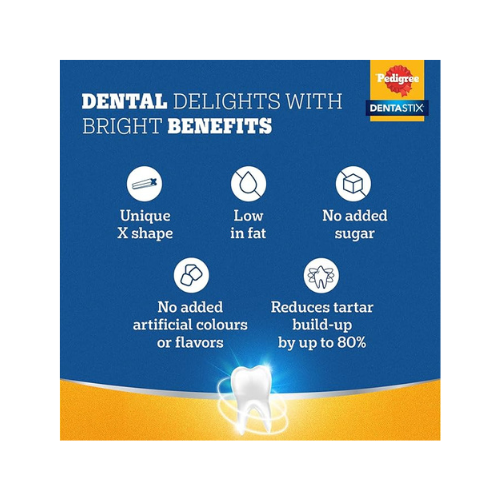 Pedigree Dentastix Oral Care Dog Treat, Adult Large Breed (25+ kg), 270 g, Recommended by Vets, Supports Gum Health, Reduces Risk of Gum diseases