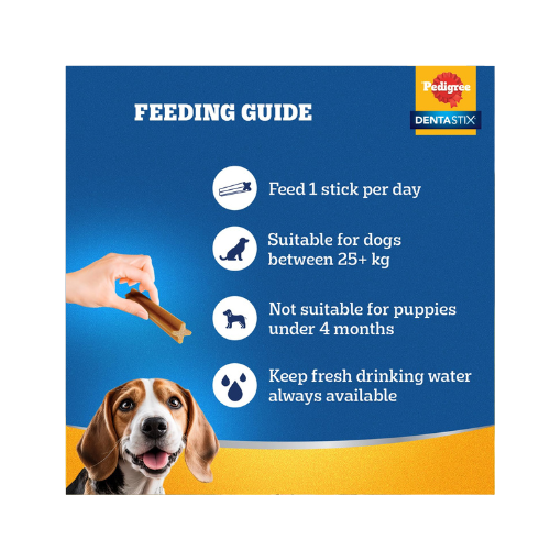 Pedigree Dentastix Oral Care Dog Treat, Adult Large Breed (25+ kg), 270 g, Recommended by Vets, Supports Gum Health, Reduces Risk of Gum diseases