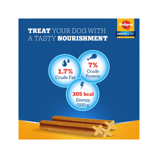 Pedigree Dentastix Oral Care Dog Treat, Adult Large Breed (25+ kg), 270 g, Recommended by Vets, Supports Gum Health, Reduces Risk of Gum diseases