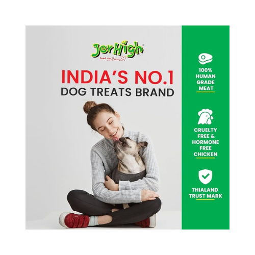Jerhigh Dog Treats, Chicken Jerky, 50 g (Pack of 10)
