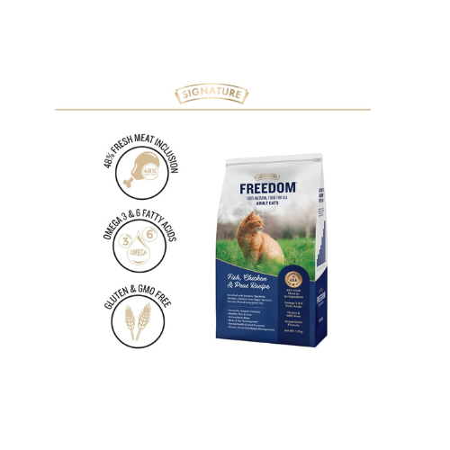 SIGNATURE Freedom Cat Adult Chicken 1.2 kg Dry Adult Cat Food