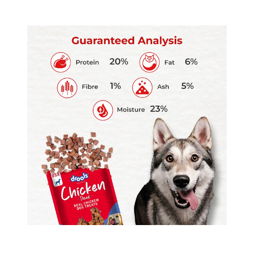 Drools Chicken Diced Dog Treats,70 Gm Pack | Rich in Protein, No Artificial Preservatives | Best for Training & Bonding | for Puppy & Adult | Formulated in USA | Premium Treats |